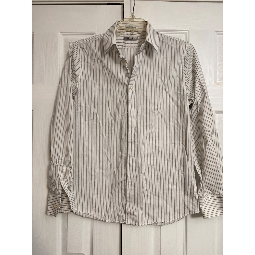 Express Fitted Stretch Cotton Pinstripe  Womens Med Career Casual Business‎
